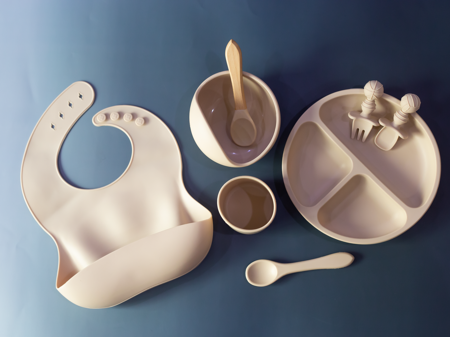 8 Pcs Silicon Baby Feeding Set