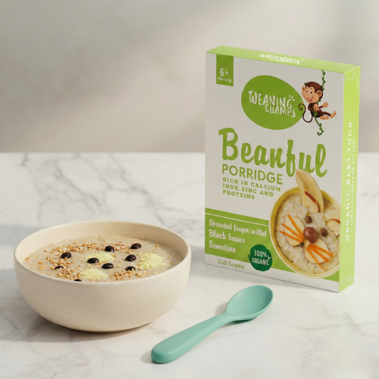 Beanful Porridge - Organic Baby Weaning Cereal (6+ Months) | Rich in Calcium, Iron, Zinc & Protein
