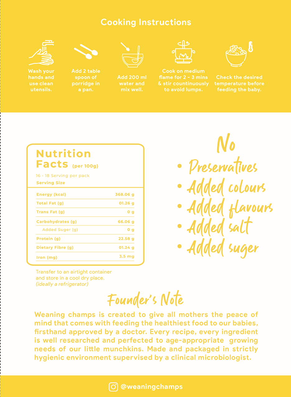 Gourmet Khichri Mix - Organic Baby Meal (6+ Months) | Rich in Iron, Protein & Antioxidants