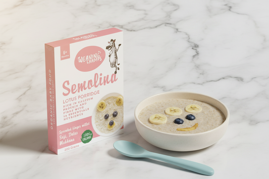 Semolina Lotus Porridge Studio Shot