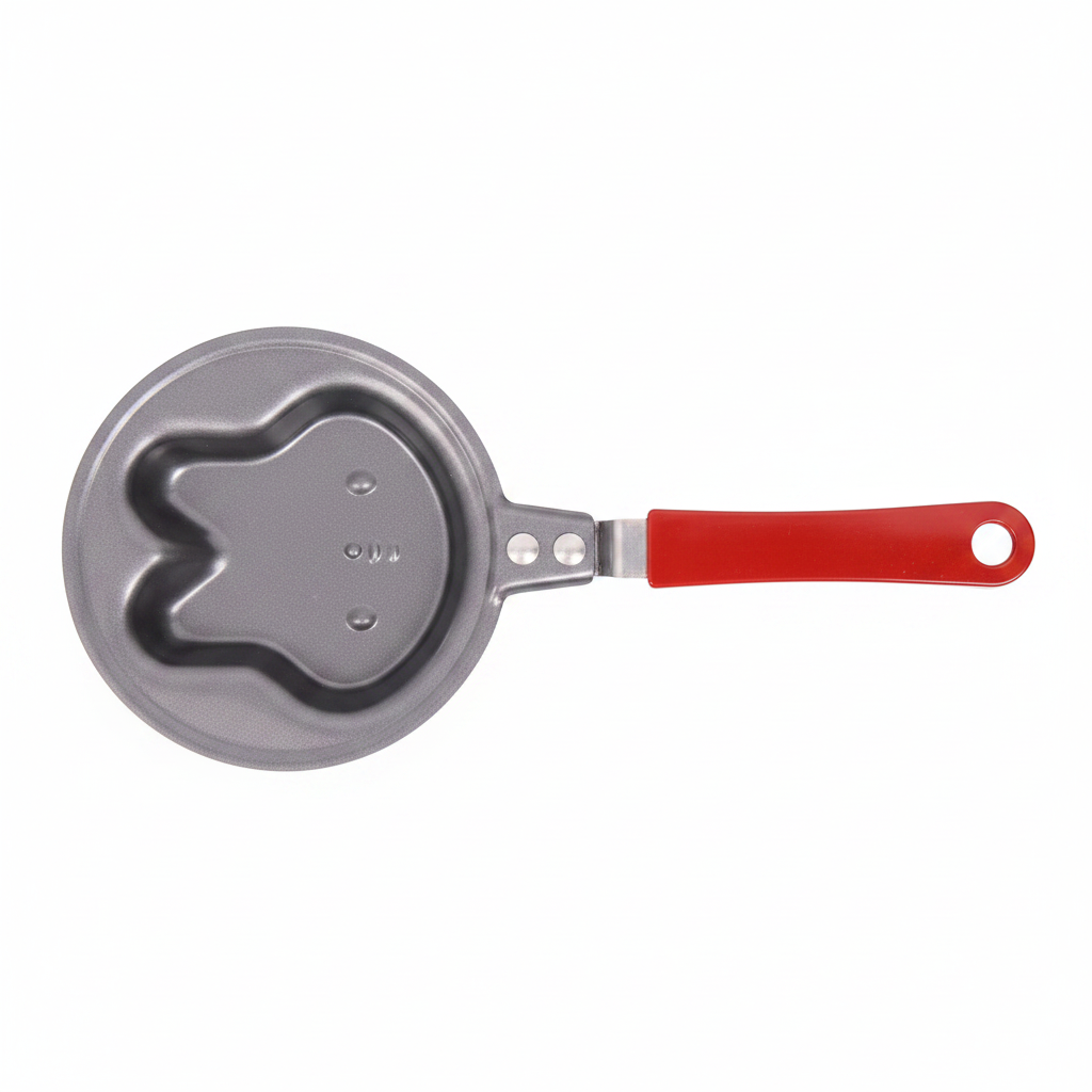 Mini non-stick pancake pan top-down studio shot