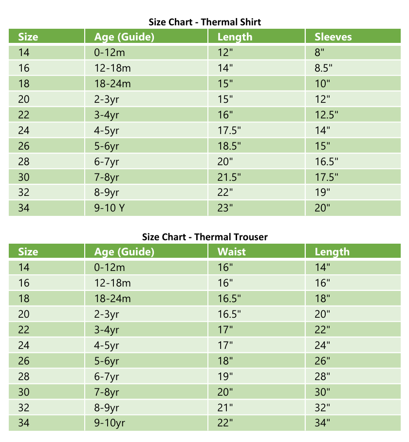 Thermal Interlock Inner Wear Set - Winter Warm Clothing